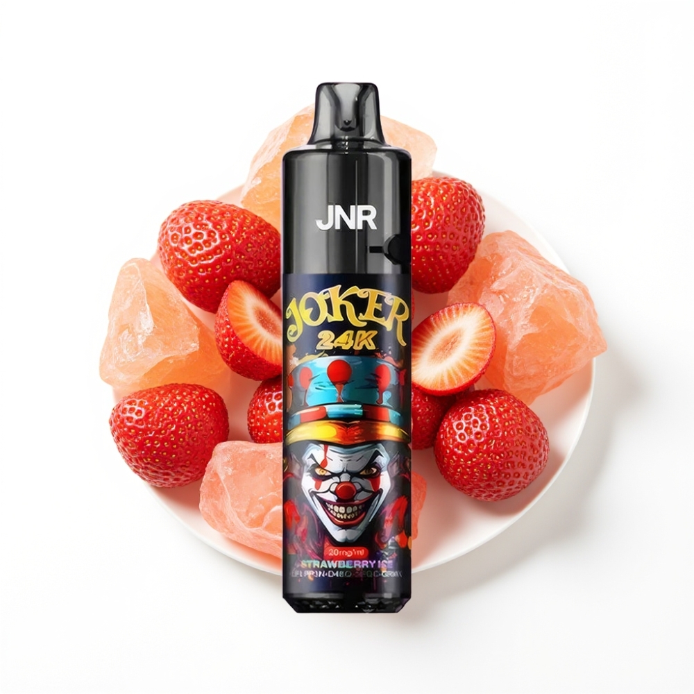 JNR Joker 24K Puffs Disposable Vape Fraise Glacée avec 2+10ml Pod Rechargeable et 800mAh