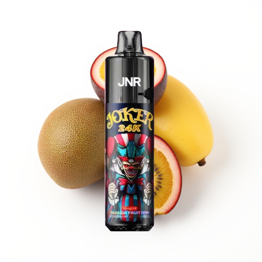JNR Joker 24K Puffs Disposable Vape Fruit de la Passion Kiwi avec 2+10ml Pod Rechargeable et 24000 Puffs