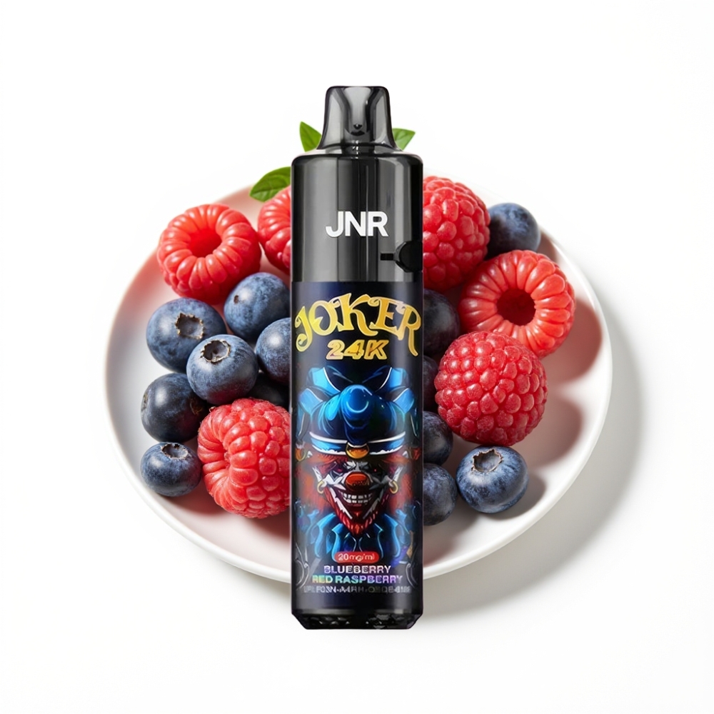 JNR Joker 24K Puffs Disposable Vape Myrtille Framboise Rouge avec 800mAh et Type-C