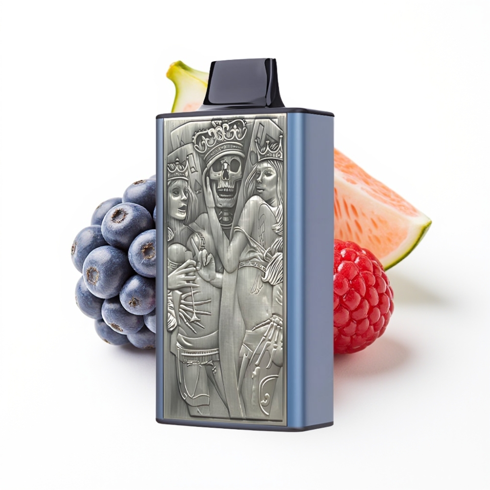 JNR Mega Box 25000 Puffs Disposable Vape Cerise Framboise Bleue avec Charge Rapide Type-C et Double Mesh