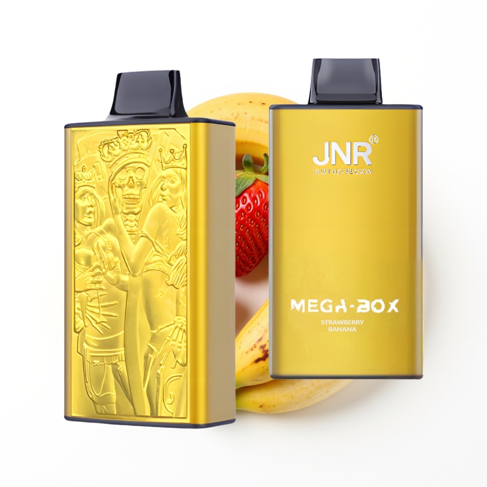 JNR Mega Box 25000 Puffs Disposable Vape Fraise Banane avec 30ml et Charge Rapide Type-C