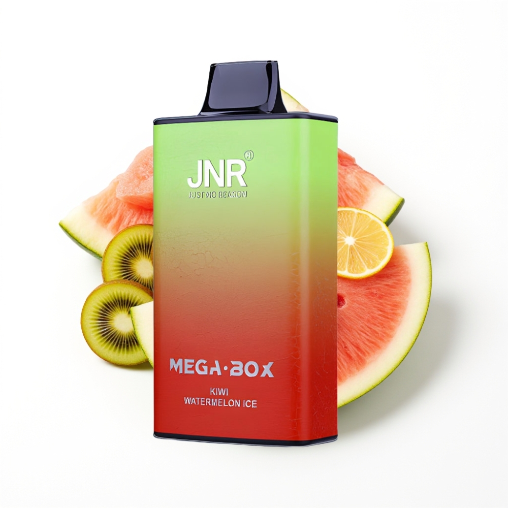 JNR Mega Box 25000 Puffs Disposable Vape Kiwi Pastèque Glacée avec Dual Mesh Coil et Type-C