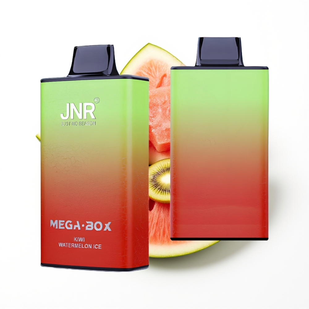 JNR Mega Box 25000 Puffs Disposable Vape Kiwi Pastèque Glacée avec Dual Mesh Coil et Type-C