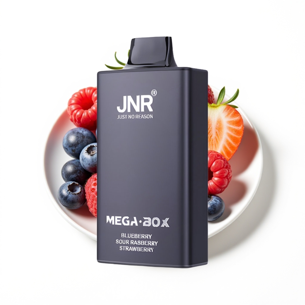 JNR Mega Box 25000 Puffs Disposable Vape Myrtille Framboise Aigre Fraise avec Charge Rapide Type-C