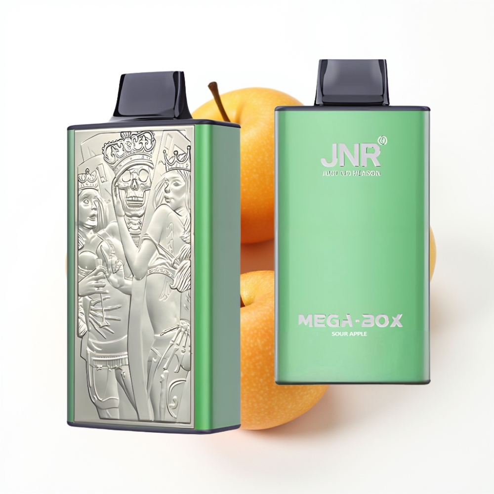 JNR Mega Box 25000 Puffs Disposable Vape Pomme Verte avec Dual Mesh Coil et Type-C