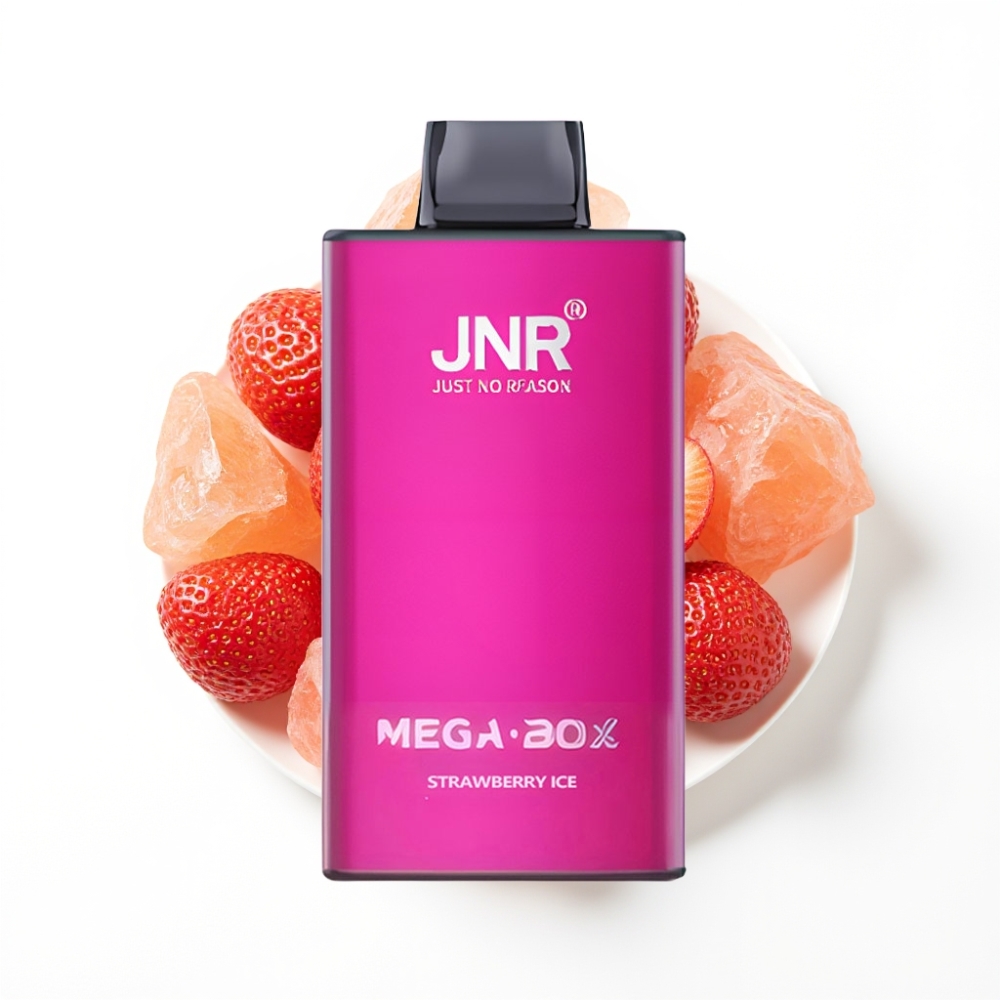 JNR Mega Box 25000 Puffs Vape Disposable Fraise Glace avec Charge Rapide Type-C