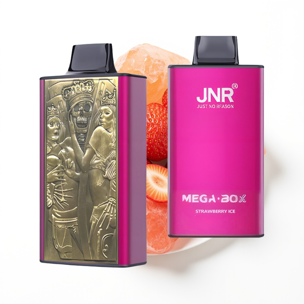 JNR Mega Box 25000 Puffs Vape Disposable Fraise Glace avec Charge Rapide Type-C