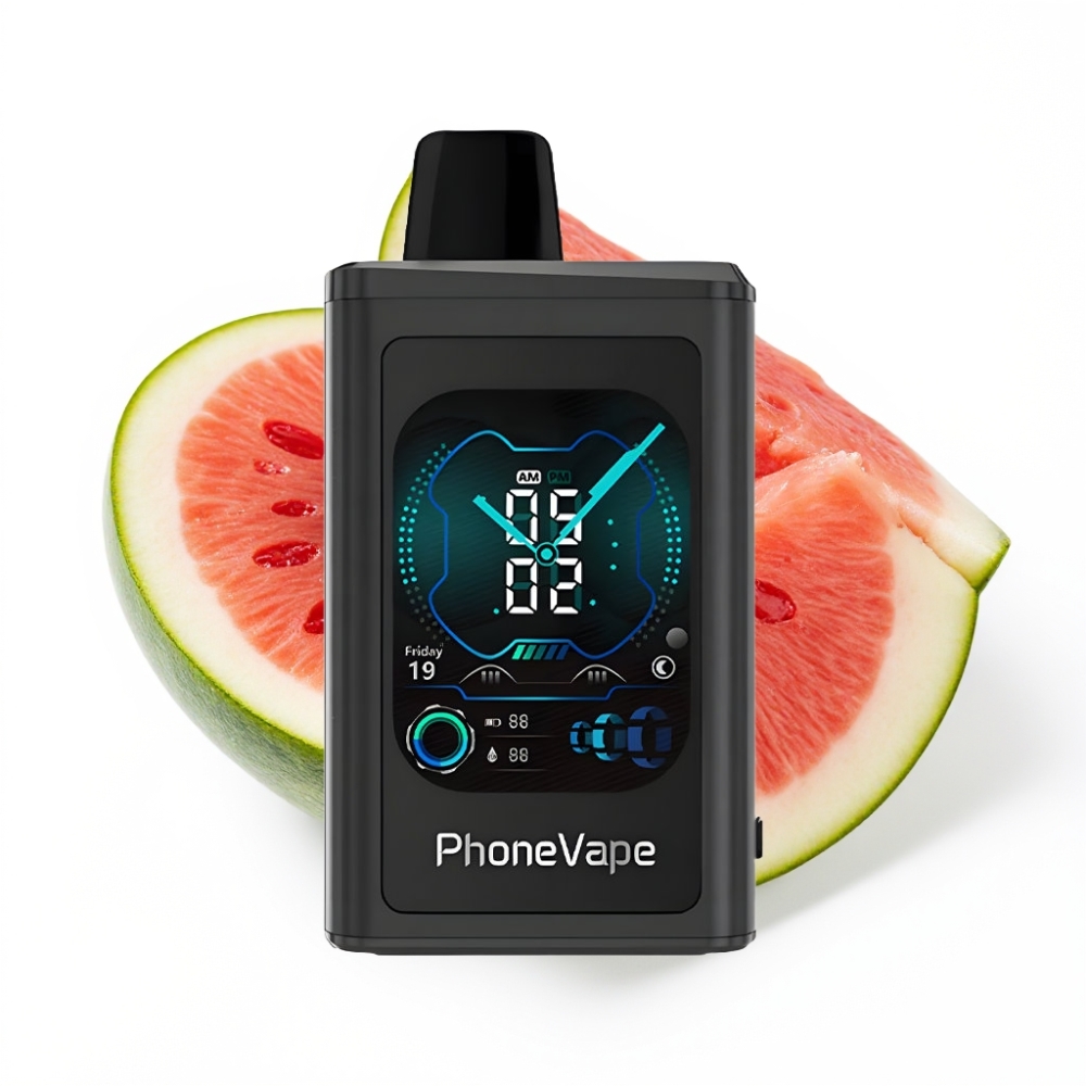 JNR PhoneVape 30000 bouffées Disposable Vape Myrtille Pastèque avec Turbo Mode et App Contrôlé