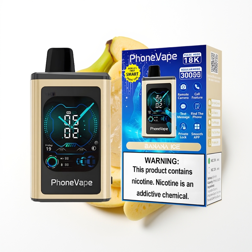 JNR PhoneVape 30000 bouffées Vape Jetable Banane Glace avec Turbo Mode et App Controlled