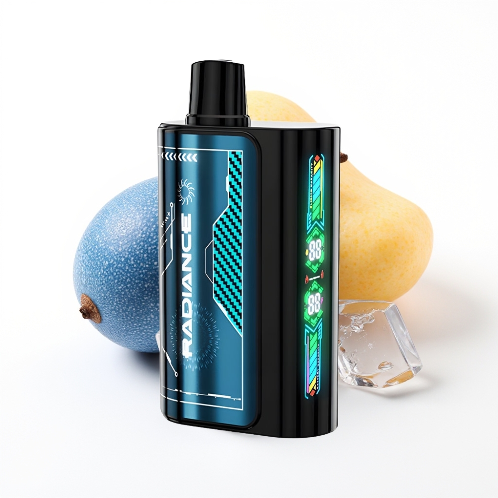 JNR Radiance 31000 Puffs Disposable Vape FRAMBOISE BLEUE GLACÉE avec écran animé intelligent et batterie rechargeable 950 mAh