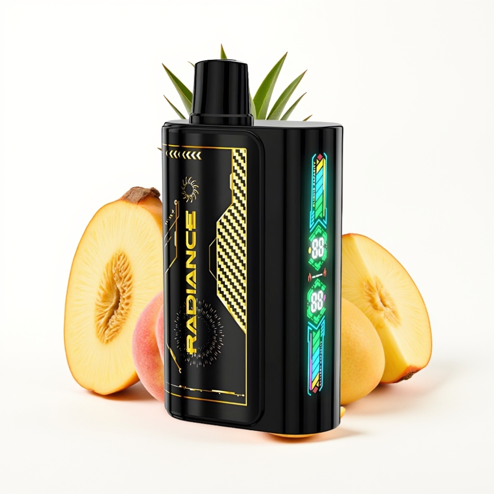 JNR Radiance 31000 Puffs Disposable Vape PÊCHE MANGO ANANAS avec Ecran Animé et Double Mesh Coil