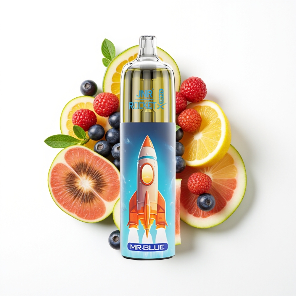JNR Rocket-X 12400 Puffs Disposable Vape Monsieur Bleu avec Airflow Réglable et Lumières RGB