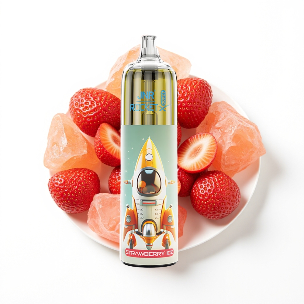JNR Rocket-X 12400 Puffs Vape Jetable Fraise Glacée avec Airflow Réglable et RGB
