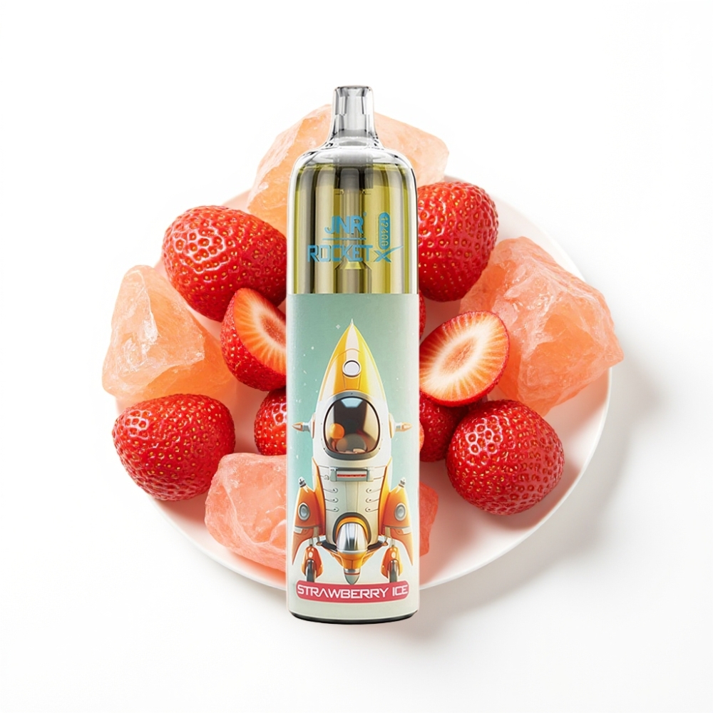 JNR Rocket-X 12400 Puffs Vape Jetable Fraise Glacée avec Airflow Réglable et RGB