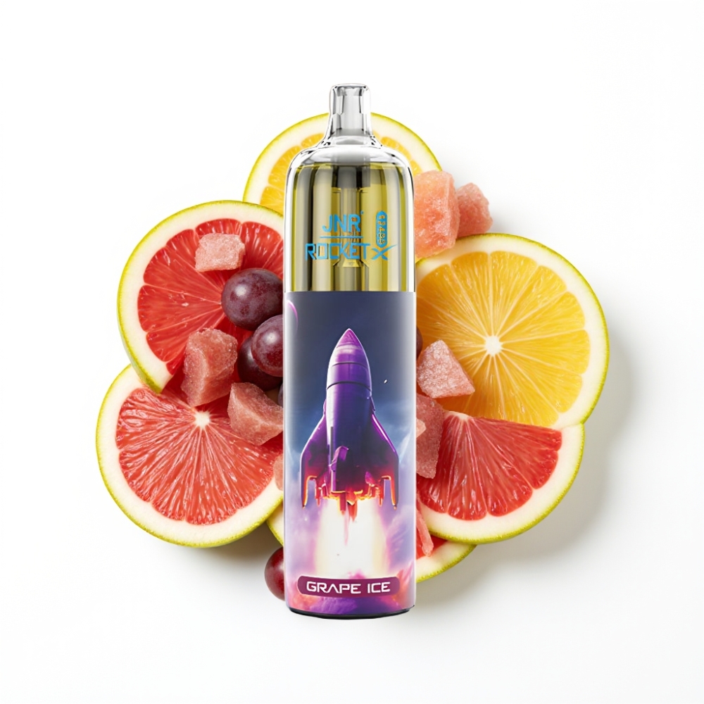 JNR Rocket-X 12400 Puffs Vape Jetable Glace Raisin avec Airflow Réglable et RGB