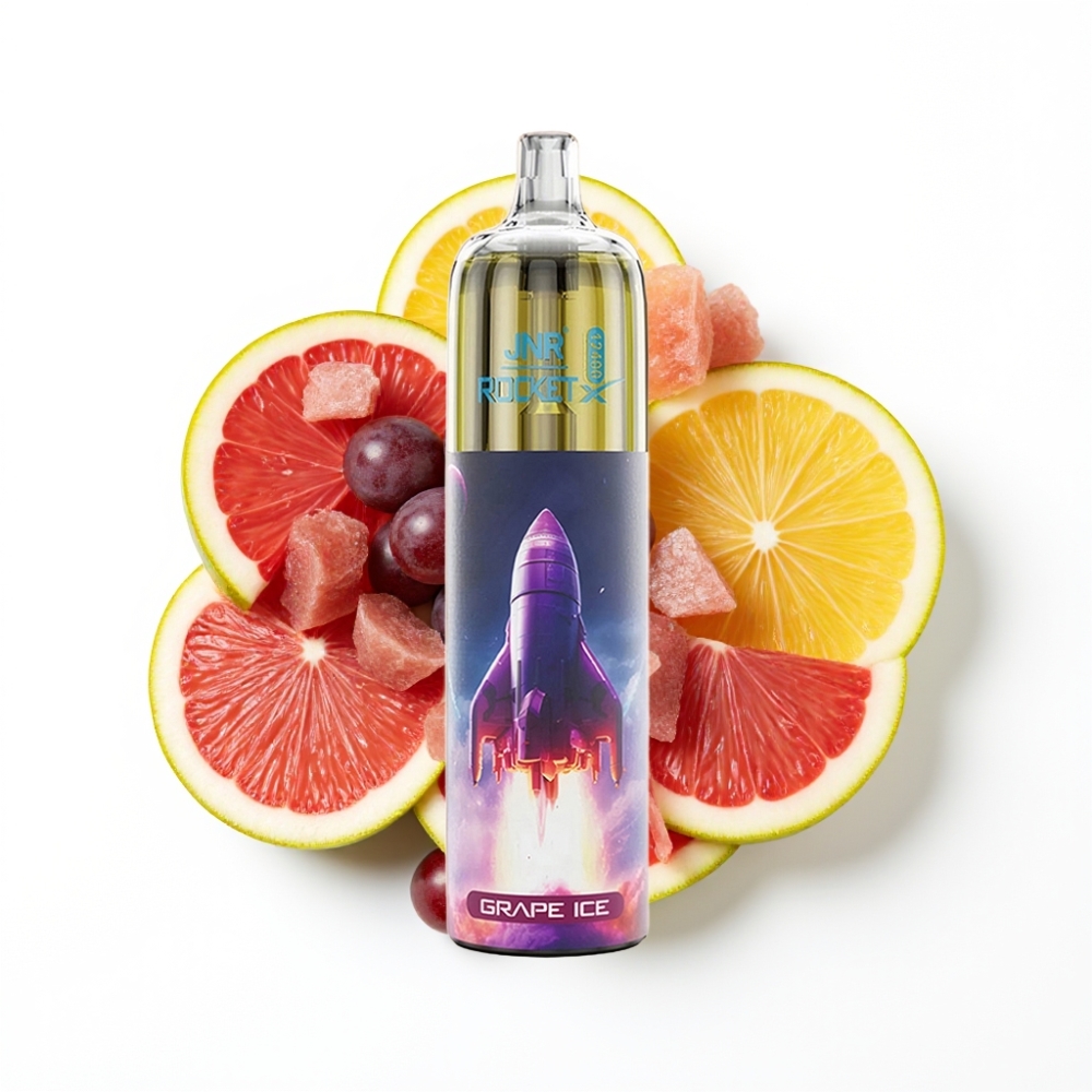 JNR Rocket-X 12400 Puffs Vape Jetable Glace Raisin avec Airflow Réglable et RGB