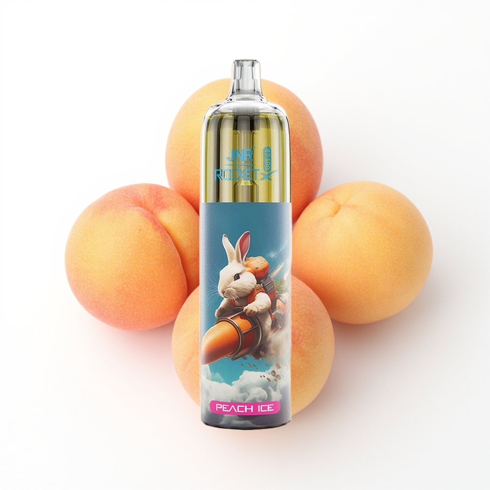 JNR Rocket-X 12400 Puffs Vape Jetable Pêche Glacée avec Airflow Réglable et Lumières RGB