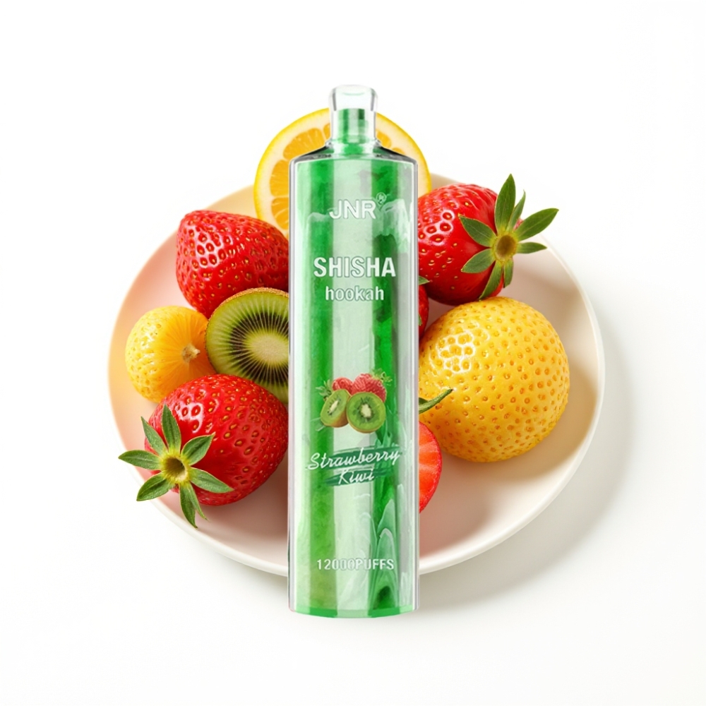 JNR Shisha Hookah 12000 Puffs Vape Disposable Fraise Kiwi 24ml/750mAh