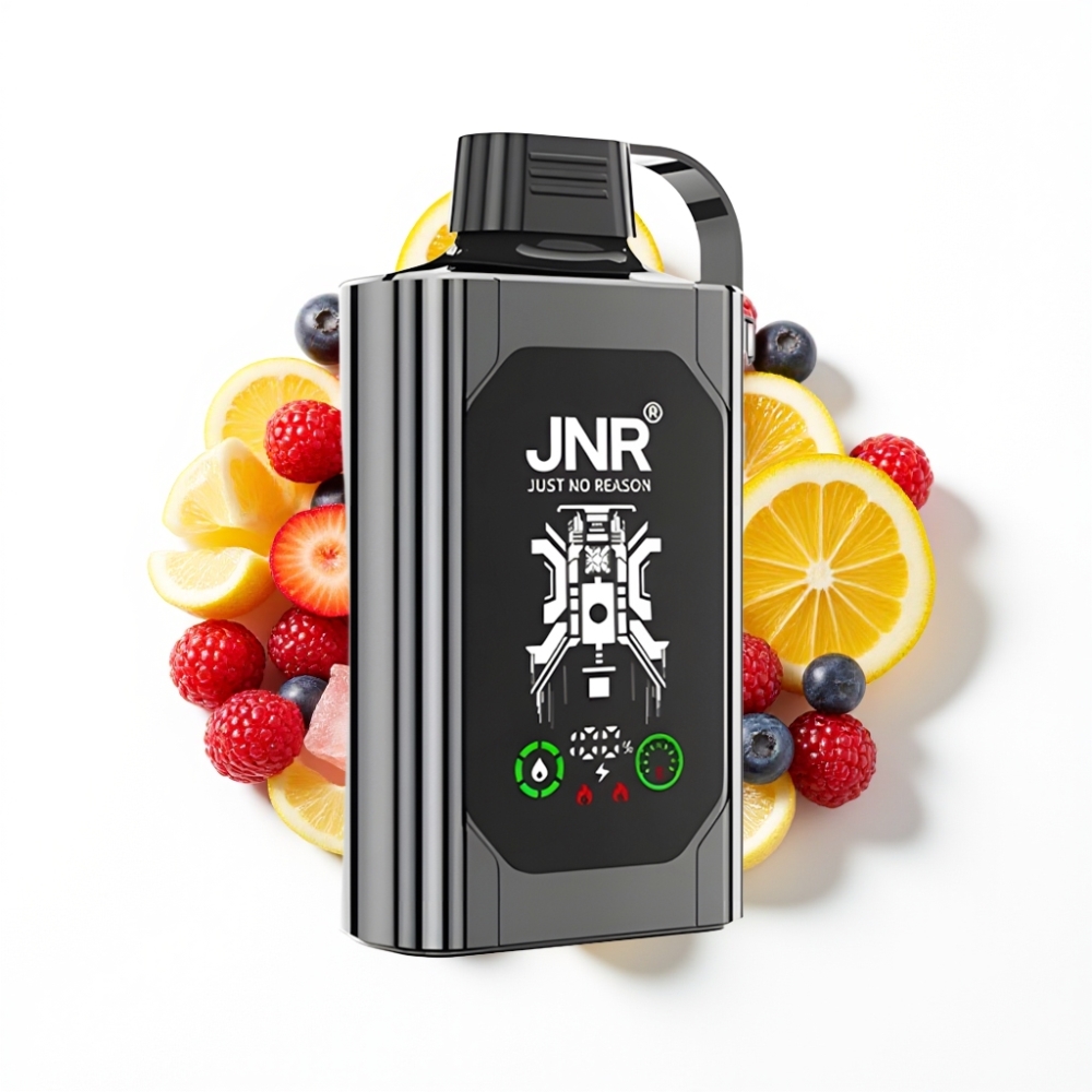 JNR Shisha Hookah Box 20500 Puffs Disposable Vape Baies Mixtes Glacées avec Écran HD et Charge Rapide Type-C