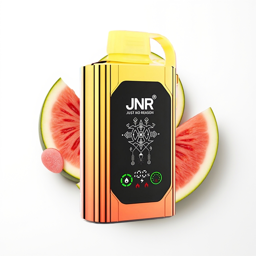 JNR Shisha Hookah Box 20500 Puffs Eau Pastèque Fraise Bubblegum Affichage HD Dual Mesh Coil
