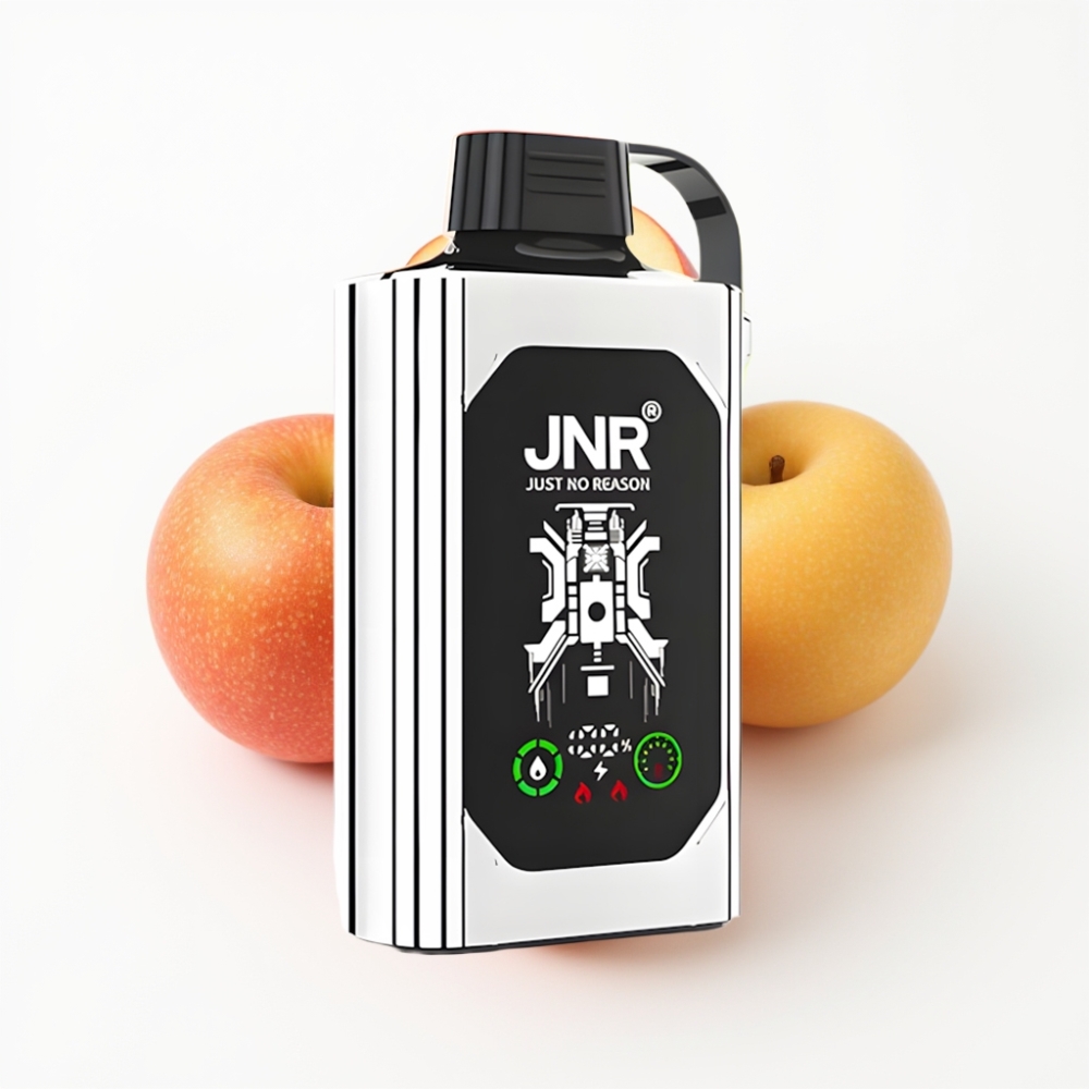 JNR Shisha Hookah Box 20500 Puffs Vape Disposable Double Pomme HD Display Dual Mesh Coil