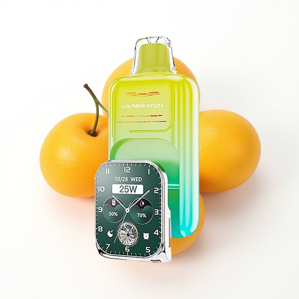 JNR VapeWatch 30000 Puffs Orange Mangue avec 19mL et Charge Rapide Type-C