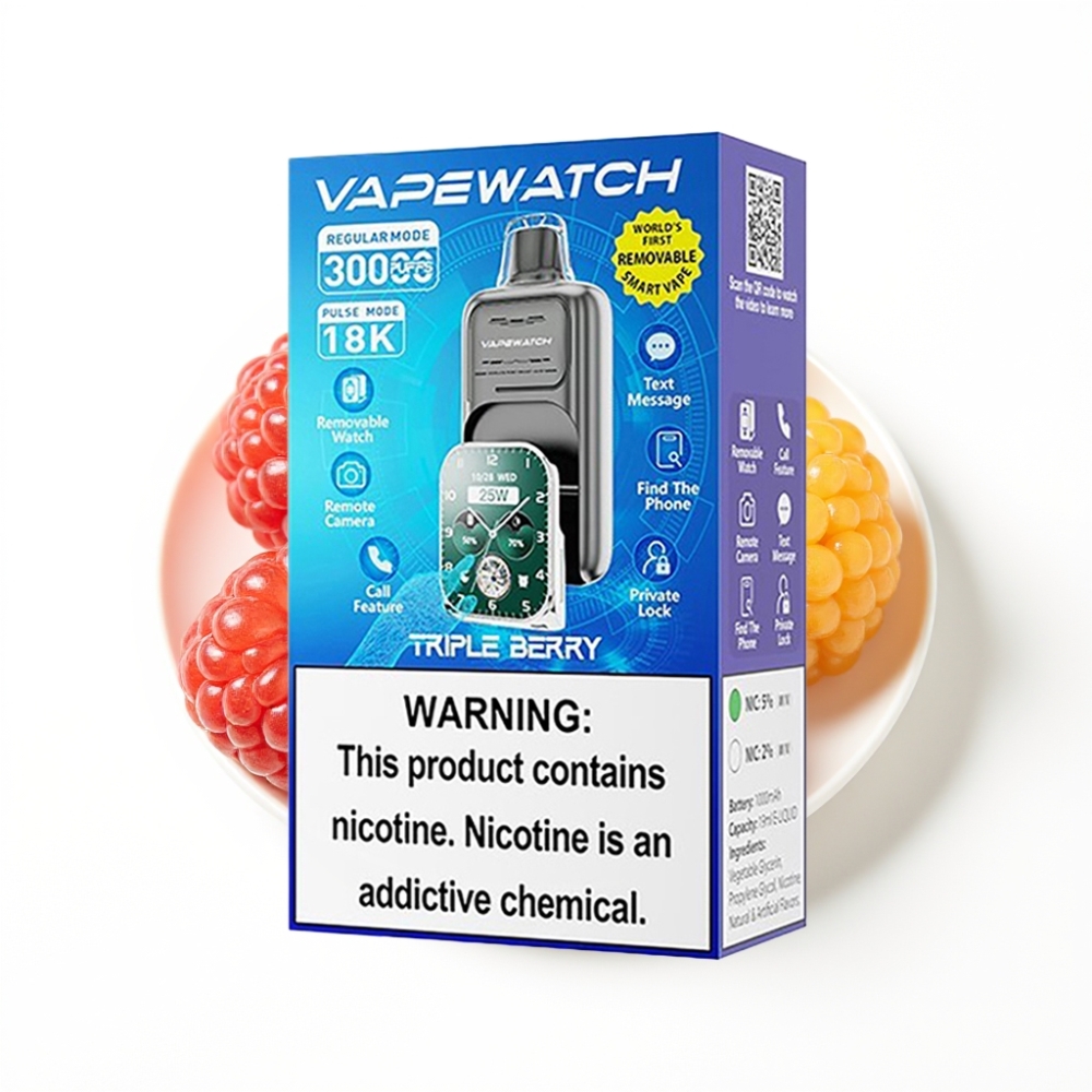 JNR VapeWatch 30000 Puffs Triple Baies Rechargeable Type-C Dual Mesh