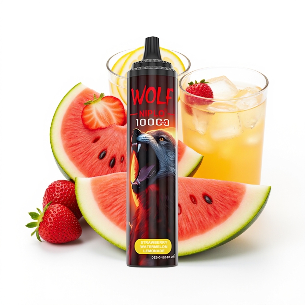 JNR Wolf Niplo 10000 Puffs Vape Disposable Fraise Pastèque Citronnée 20ml