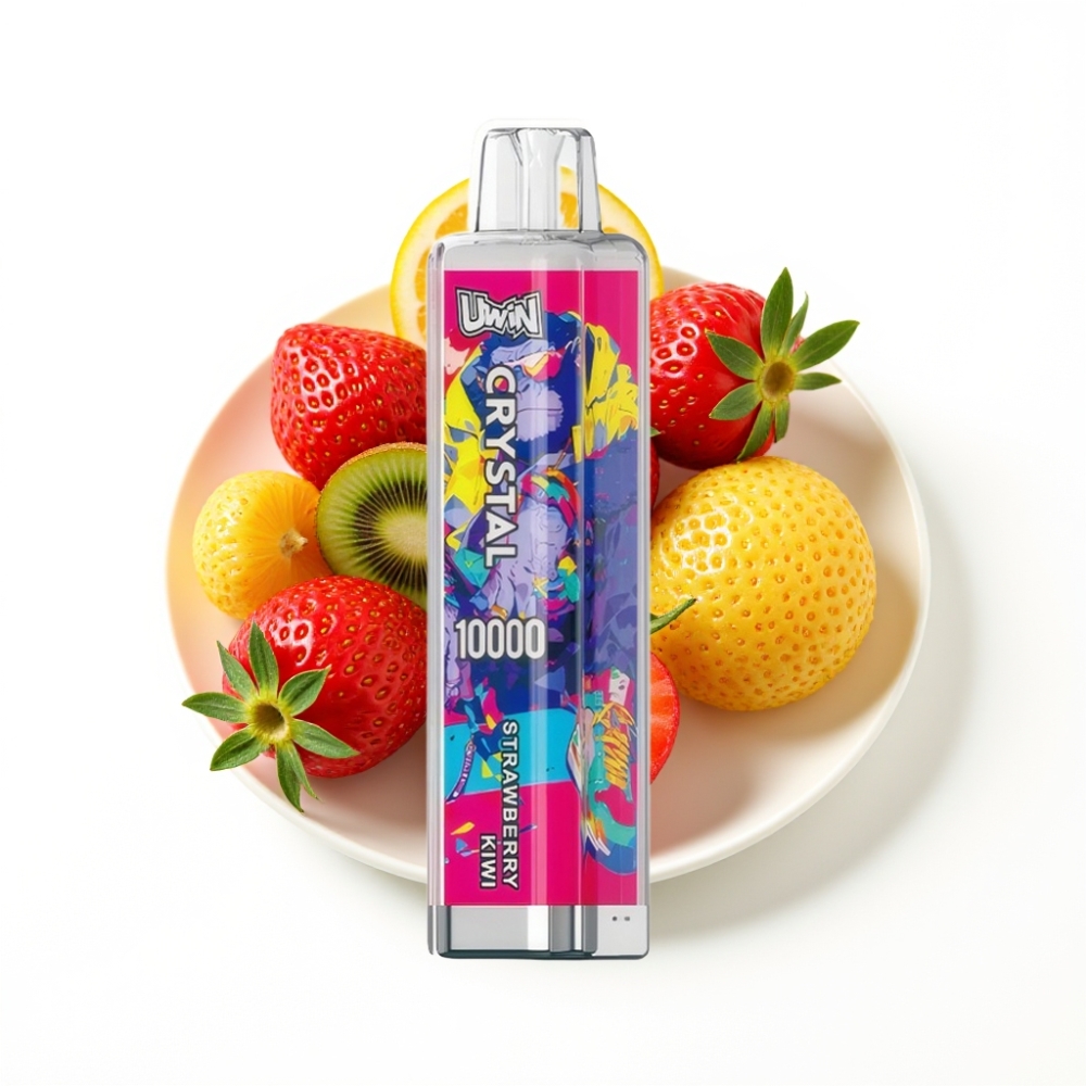 Uwin Crystal 10000 Puffs Vape Disposable Fraise Kiwi avec 18ml et 5% Nicotine