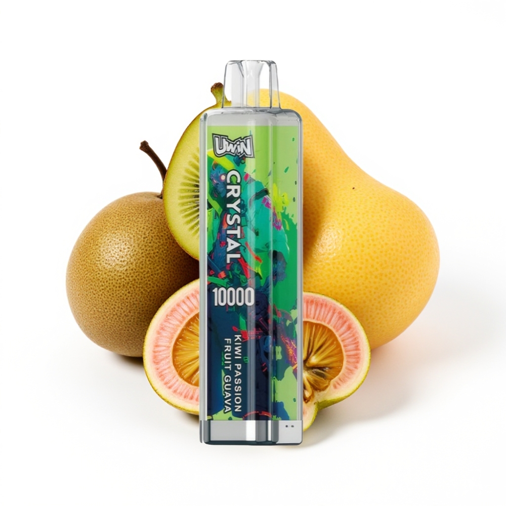 Uwin Crystal 10 000 Puffs Vape Disposable Kiwi Fruit de la Passion Goyave 18ml 5%