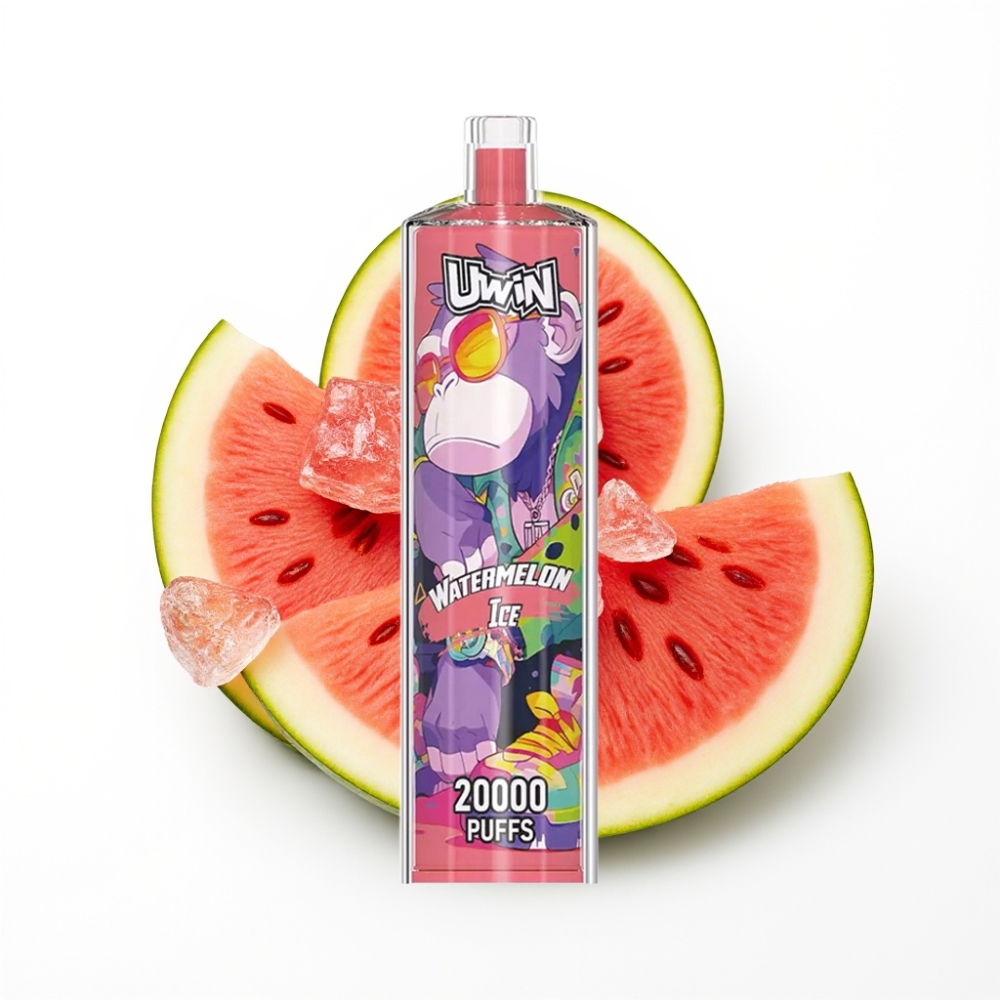 Uwin Shisha Hookah Crystal 20000 Puffs Glace à la Pastèque et Rechargeable